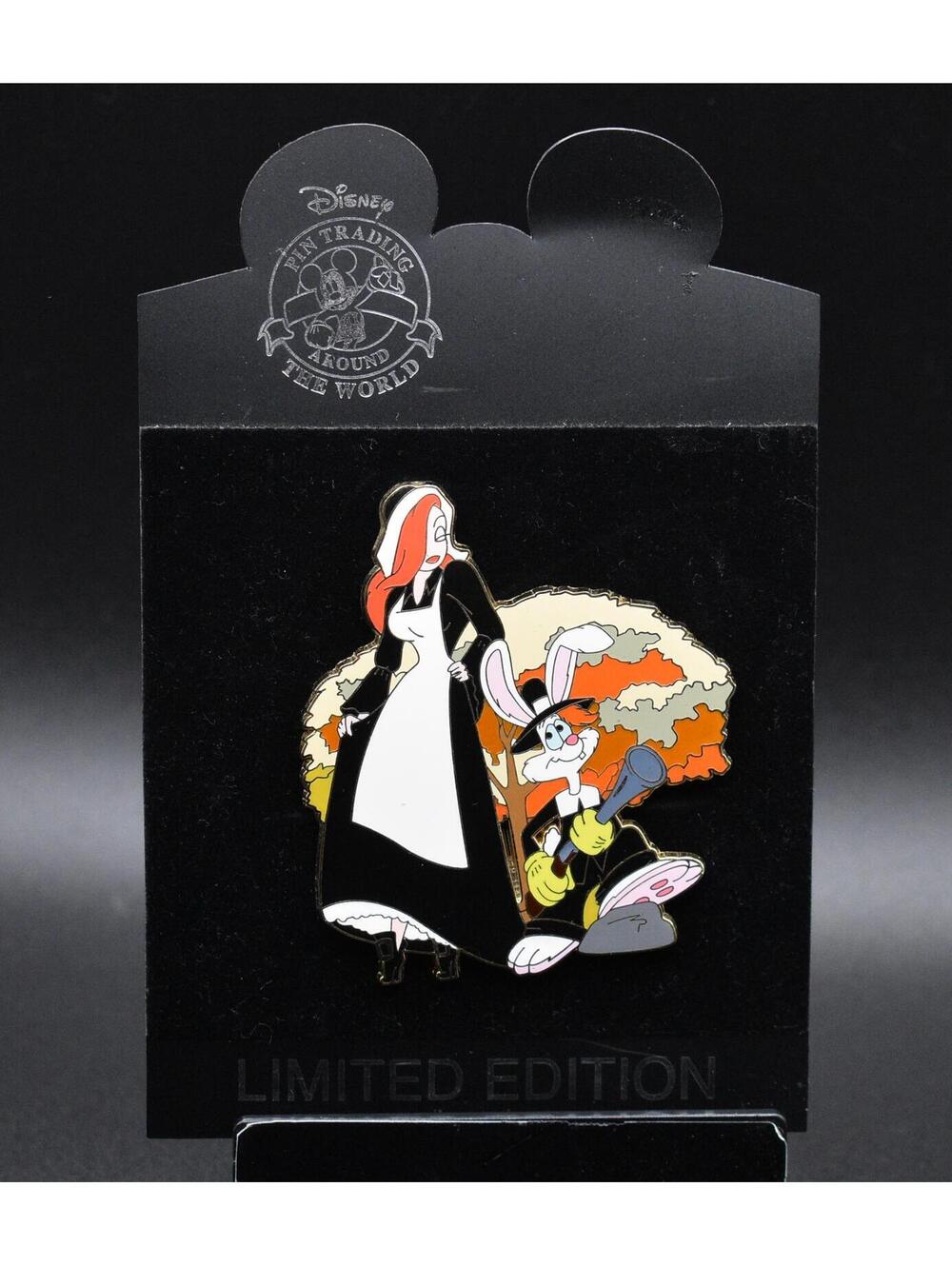 Disney DS Jessica and Roger Rabbit Pilgrams Thanksgiving Jumbo LE 500 Pin (C4)